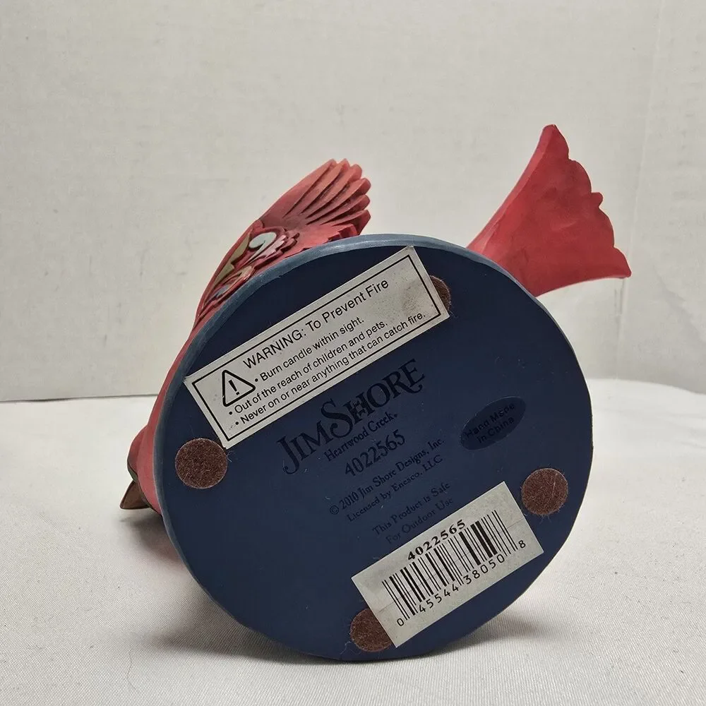 Jim Shore Heartwood Creek Cardinal with Tea Light/Votive Holder 4022565 Enesco